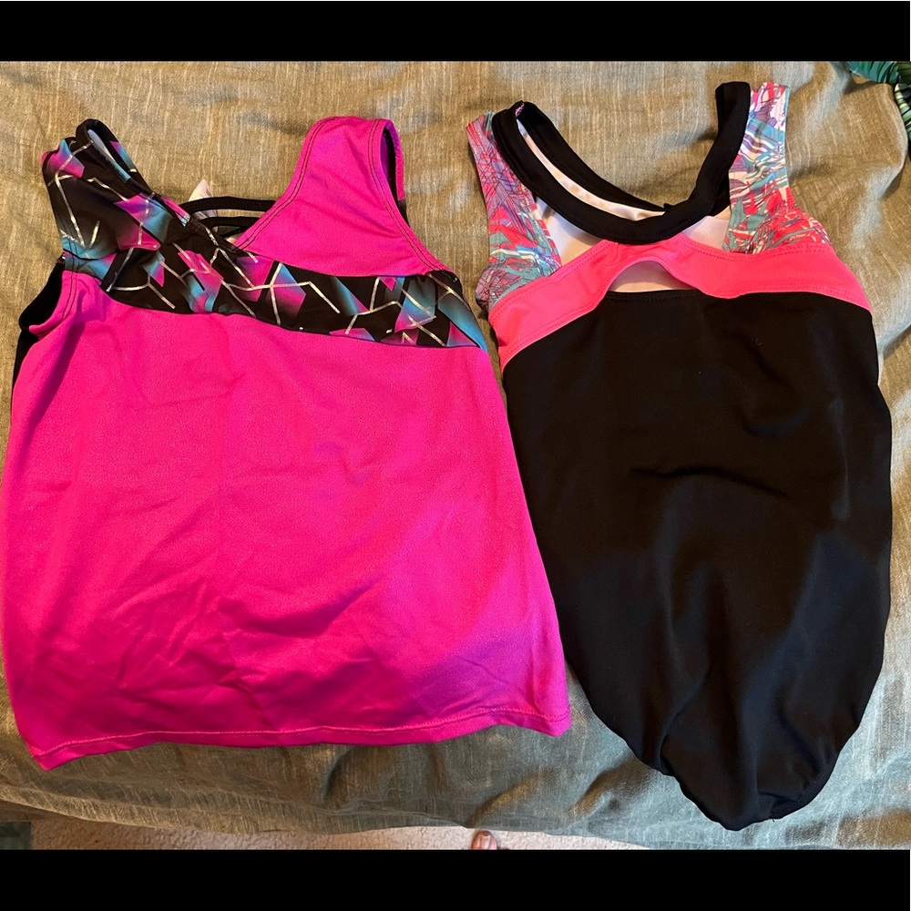 7/8 Danskin top and leotard bundle